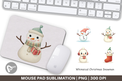 Mouse Pad Whimsical Snowman Christmas Product Image 1