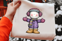 Whimsical Christmas Snowman Clipart Product Image 2