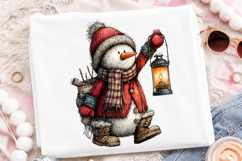 Whimsical Christmas Snowman Clipart Product Image 2