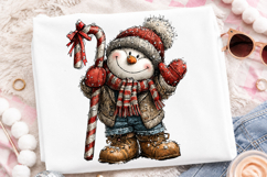 Whimsical Christmas Snowman Clipart Product Image 2