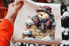 Whimsical Christmas Snowman Clipart Product Image 2