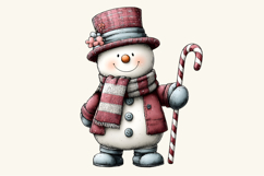 Whimsical Christmas Snowman Clipart Product Image 2