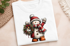 Whimsical Christmas Snowman Clipart Product Image 3