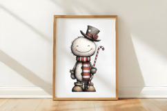 Whimsical Christmas Snowman Clipart Product Image 3