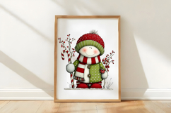 Whimsical Christmas Snowman Clipart Product Image 3