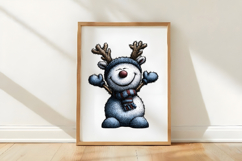Whimsical Christmas Snowman Clipart Product Image 3