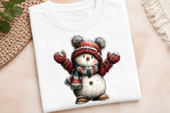 Whimsical Christmas Snowman Clipart Product Image 3