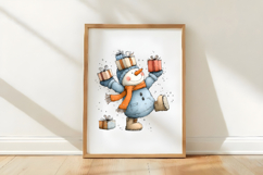 Whimsical Christmas Snowman Clipart Product Image 3