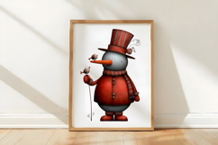 Whimsical Christmas Snowman Clipart Product Image 3