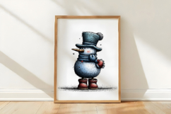 Whimsical Christmas Snowman Clipart Product Image 3