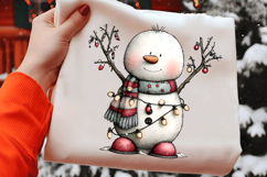 Whimsical Christmas Snowman Clipart Product Image 3