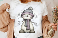 Whimsical Christmas Snowman Clipart Product Image 3