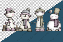 Whimsical Christmas Snowman Clipart Product Image 4
