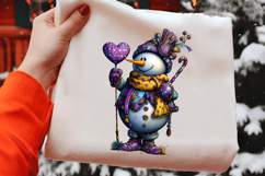 Whimsical Christmas Snowman Clipart Sublimation Product Image 2
