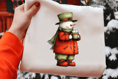 Whimsical Christmas Snowman Clipart PNG Product Image 2