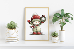 Whimsical Christmas Snowman Clipart PNG Product Image 2