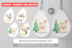 Earring Whimsical Snowman Christmas Product Image 1