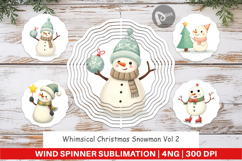 Wind Spinner Whimsical Snowman Christmas Product Image 1