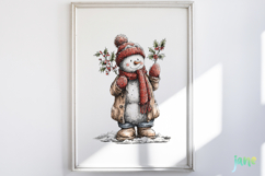Whimsical Christmas Snowmans Clipart Bundle Product Image 5