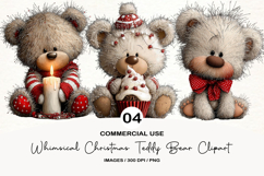Whimsical Christmas Teddy Clipart Product Image 1