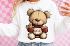 Whimsical Christmas Teddy Bear Clipart Product Image 2