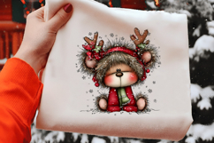 Whimsical Christmas Cute Teddy Bear Clipart Product Image 2