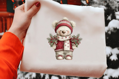 Whimsical Christmas Teddy Bear Clipart Product Image 2