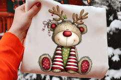 Whimsical Christmas Teddy Bear Clipart Product Image 2
