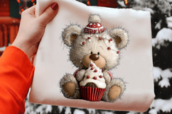 Whimsical Christmas Teddy Clipart Product Image 2
