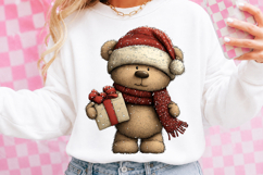 Whimsical Christmas Teddy Bear Clipart Product Image 2