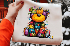 Whimsical Christmas Teddy Bear Clipart Product Image 2