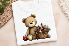Whimsical Christmas Teddy Bear Clipart Product Image 3
