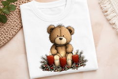 Whimsical Christmas Teddy Bear Clipart Product Image 3