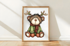 Whimsical Christmas Teddy Clipart Product Image 3