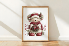 Whimsical Christmas Teddy Bear Clipart Product Image 3