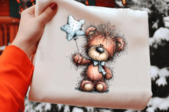 Whimsical Christmas Teddy Clipart Product Image 2