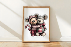 Whimsical Christmas Teddy Clipart Product Image 3