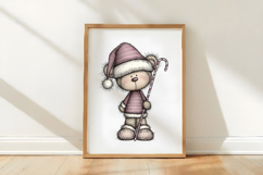 Whimsical Christmas Teddy Clipart Product Image 3
