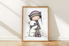 Whimsical Christmas Teddy Clipart Product Image 3