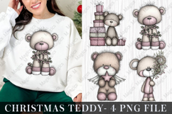 Whimsical Christmas Teddy Clipart Product Image 1