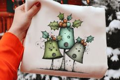 Whimsical Christmas Topiary Trees Clipart Product Image 2