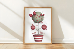 Whimsical Christmas Topiary Trees Clipart Product Image 3