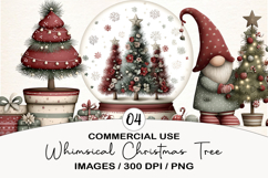 Whimsical Christmas Tree Clipart Product Image 1