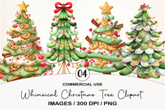 Whimsical Christmas Tree Clipart Product Image 1