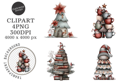 Whimsical Christmas Tree Clipart Product Image 1