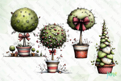 Whimsical Christmas Tree Clipart Product Image 1