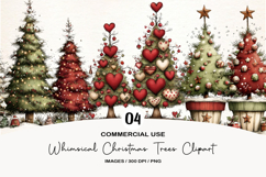 Whimsical Christmas Trees Clipart Product Image 1