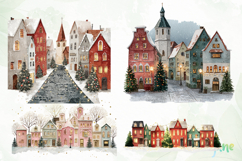 Whimsical Christmas Village Sublimation Product Image 1