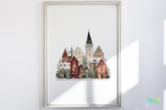 Whimsical Christmas Village Sublimation Product Image 9
