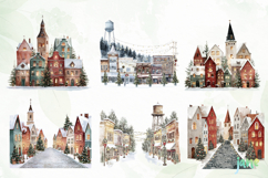 Whimsical Christmas Village Sublimation Product Image 5